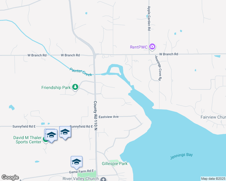 map of restaurants, bars, coffee shops, grocery stores, and more near 5584 Orchard Cove in Mound