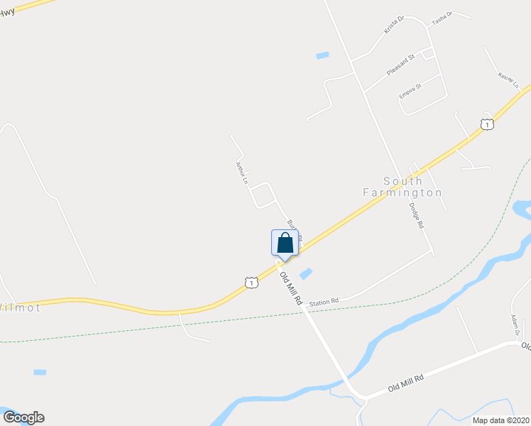 map of restaurants, bars, coffee shops, grocery stores, and more near 17 Arthur Lane in Wilmot