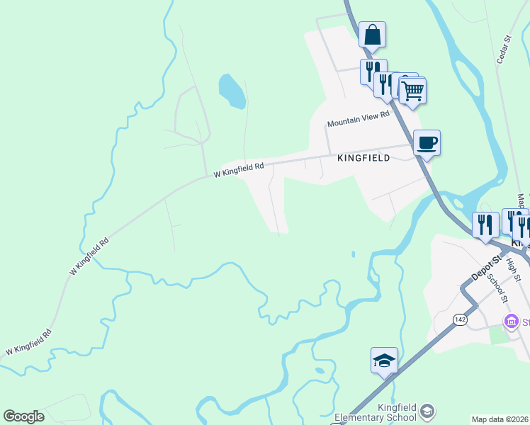 map of restaurants, bars, coffee shops, grocery stores, and more near 43 Olde Parkway Road in Kingfield