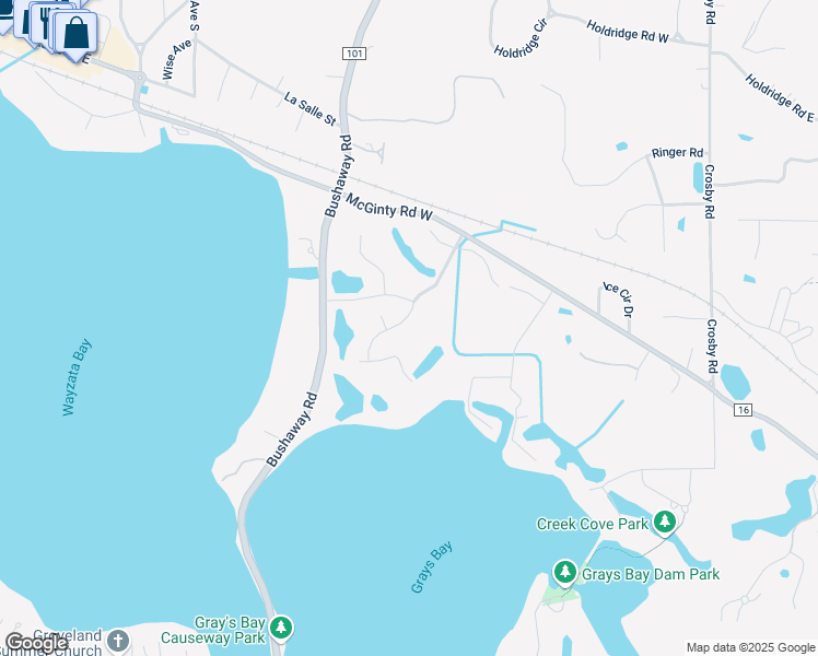 map of restaurants, bars, coffee shops, grocery stores, and more near 510 Locust Hills Drive in Wayzata