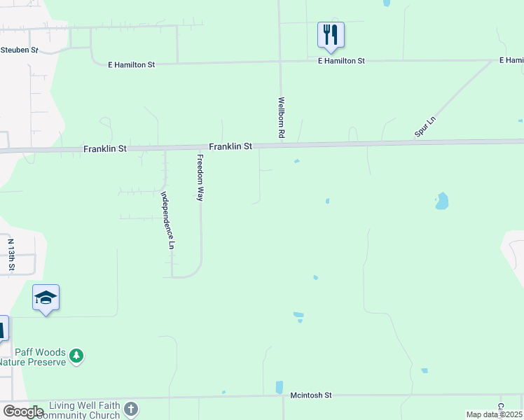 map of restaurants, bars, coffee shops, grocery stores, and more near 230714 Continental Road in Wausau