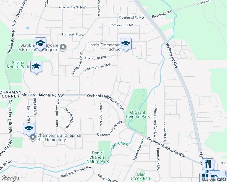 map of restaurants, bars, coffee shops, grocery stores, and more near 1946 Linwood Street Northwest in Salem