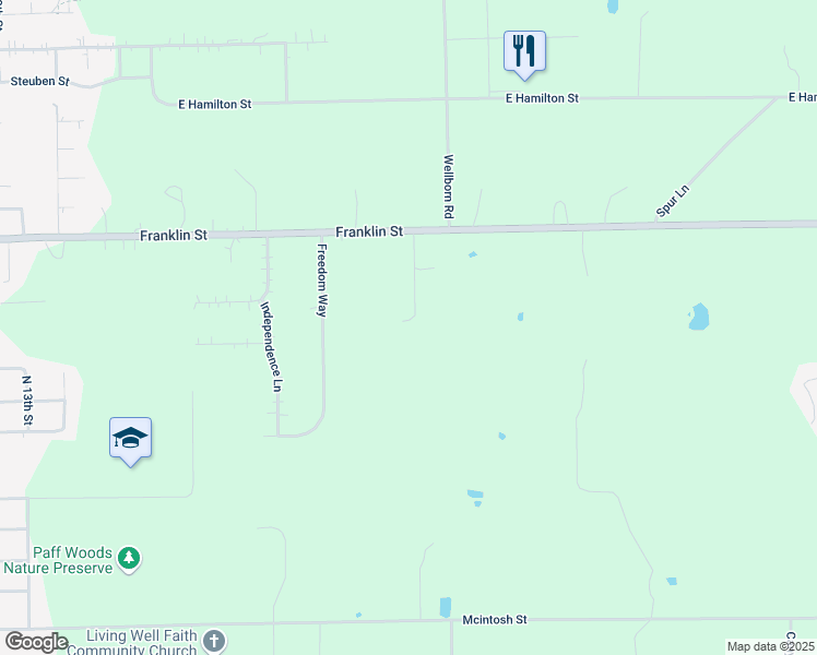 map of restaurants, bars, coffee shops, grocery stores, and more near 230714 Continental Road in Wausau