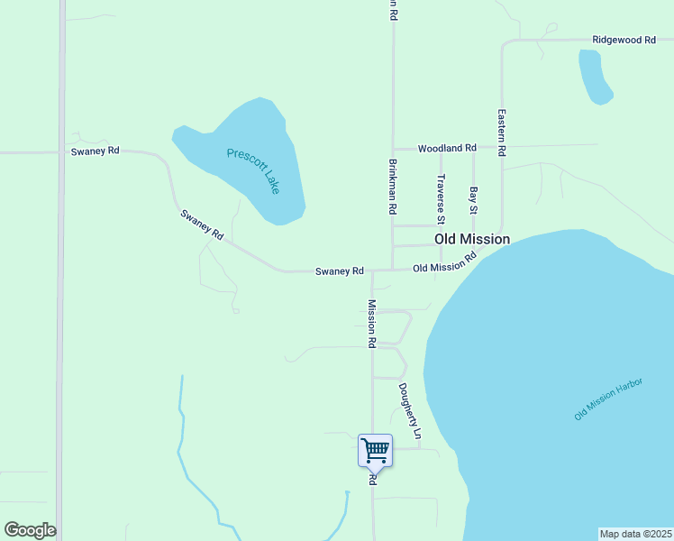 map of restaurants, bars, coffee shops, grocery stores, and more near in Old Mission