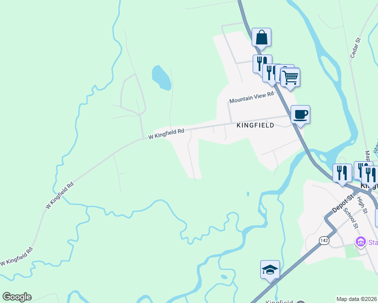 map of restaurants, bars, coffee shops, grocery stores, and more near 43 Olde Parkway Road in Kingfield