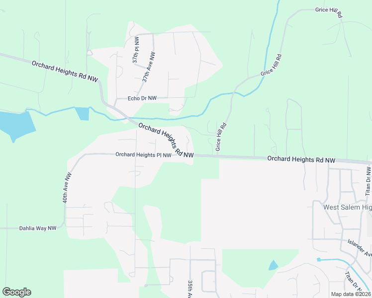 map of restaurants, bars, coffee shops, grocery stores, and more near 3547 Orchard Heights Road Northwest in Salem