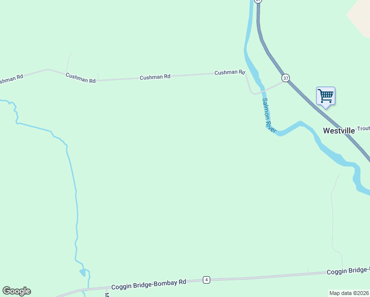 map of restaurants, bars, coffee shops, grocery stores, and more near 448 Cushman Road in Fort Covington