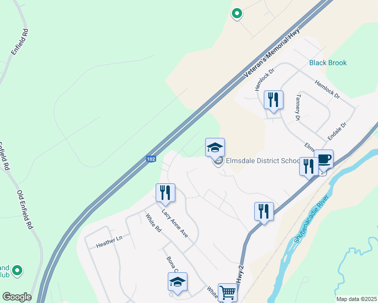 map of restaurants, bars, coffee shops, grocery stores, and more near 5 Sam Crescent in Elmsdale