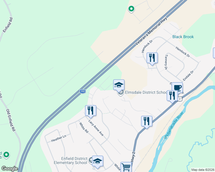 map of restaurants, bars, coffee shops, grocery stores, and more near 25 Sam Crescent in Elmsdale