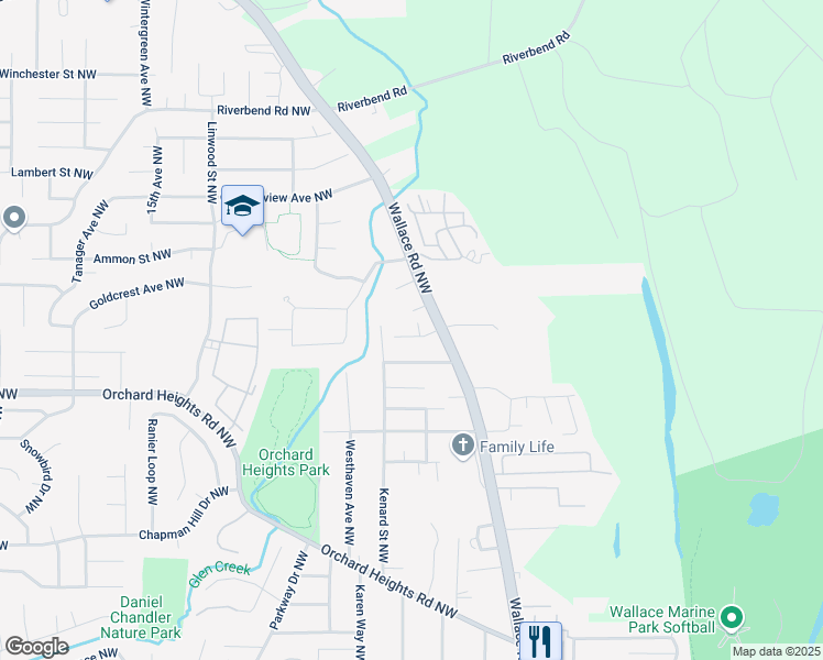 map of restaurants, bars, coffee shops, grocery stores, and more near 1945 Lynda Court Northwest in Salem