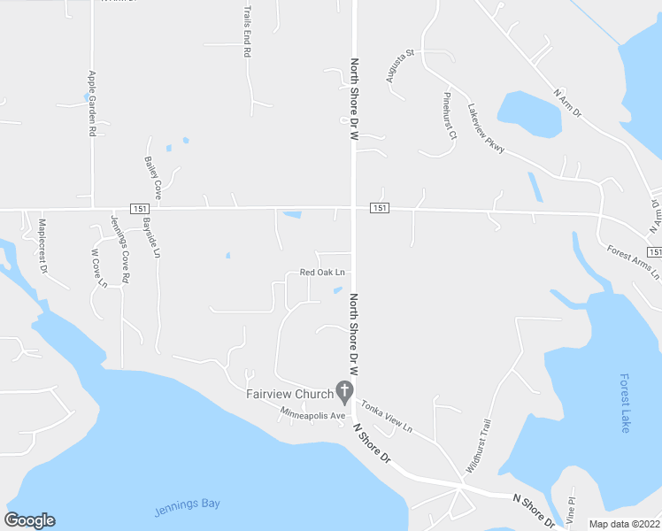 map of restaurants, bars, coffee shops, grocery stores, and more near 870 Red Oak Lane in Mound