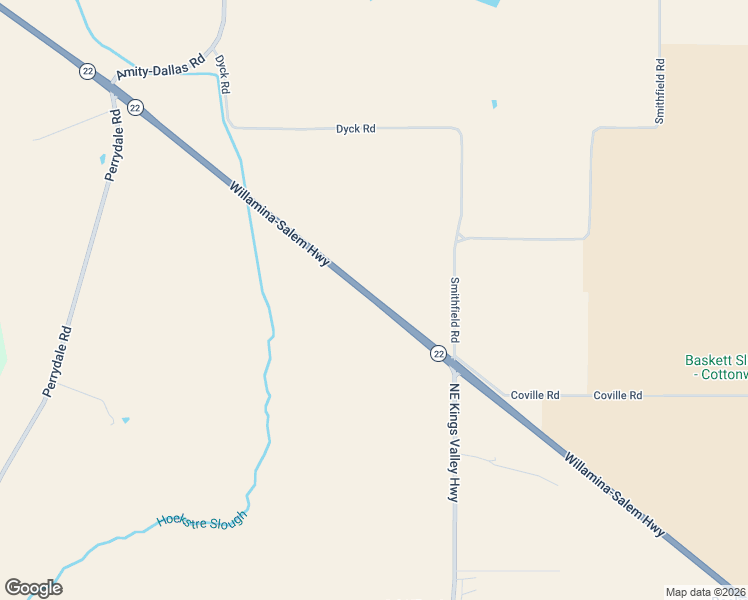 map of restaurants, bars, coffee shops, grocery stores, and more near 12585 Willamina-Salem Highway in Dallas