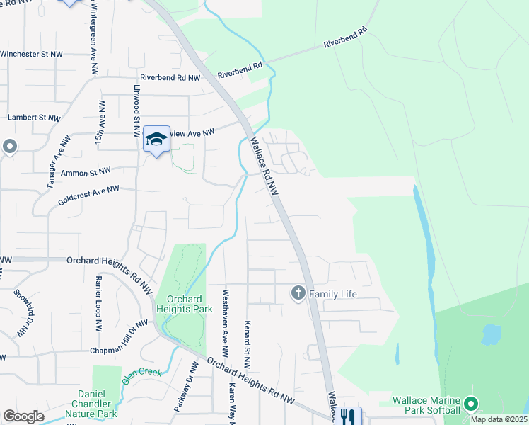 map of restaurants, bars, coffee shops, grocery stores, and more near 1945 Lynda Court Northwest in Salem