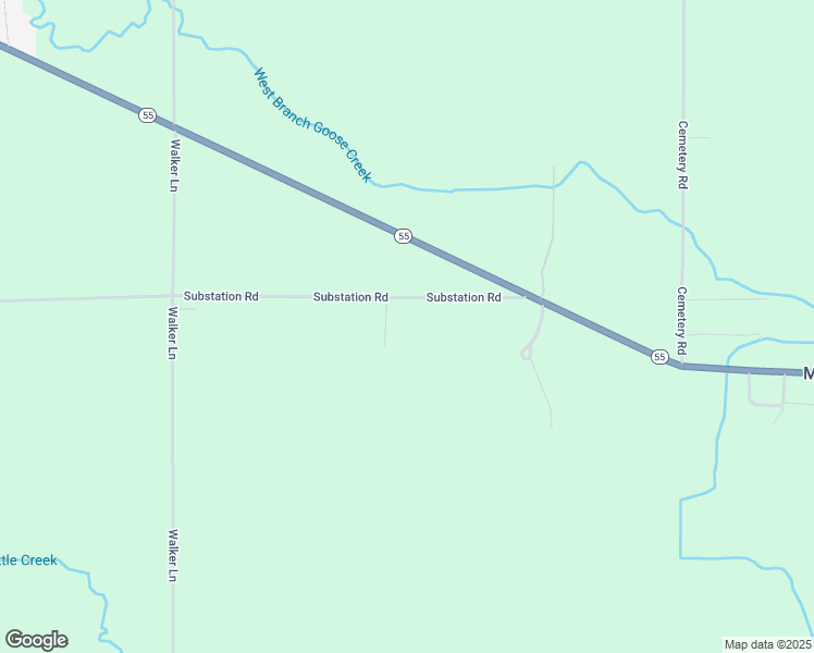 map of restaurants, bars, coffee shops, grocery stores, and more near 3155 Substation Road in New Meadows