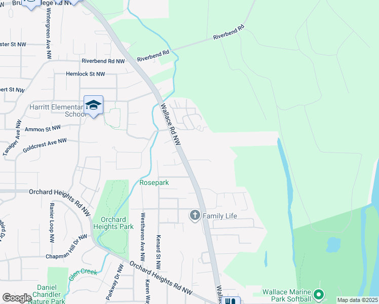 map of restaurants, bars, coffee shops, grocery stores, and more near 1976 Wallace Road Northwest in Salem