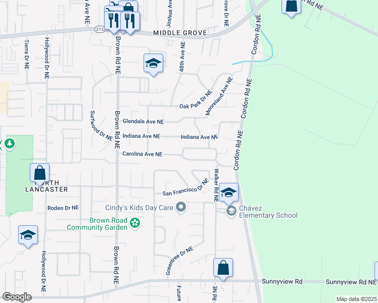 map of restaurants, bars, coffee shops, grocery stores, and more near 4837 Carolina Avenue Northeast in Salem