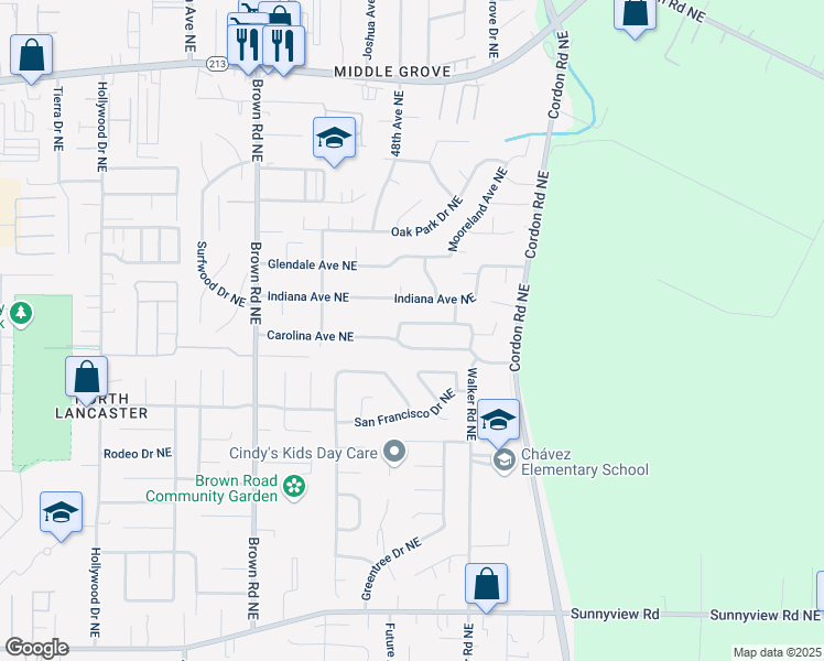 map of restaurants, bars, coffee shops, grocery stores, and more near 4837 Carolina Avenue Northeast in Salem