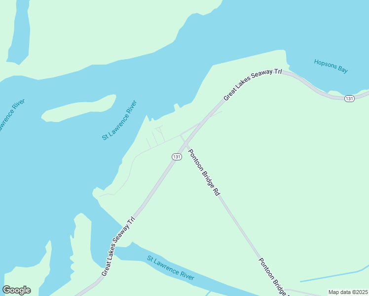map of restaurants, bars, coffee shops, grocery stores, and more near 558 Pontoon Bridge Road in Massena