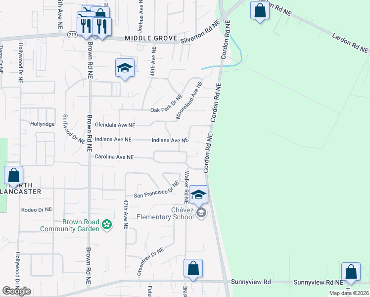 map of restaurants, bars, coffee shops, grocery stores, and more near 4895-4897 Carolina Avenue Northeast in Salem
