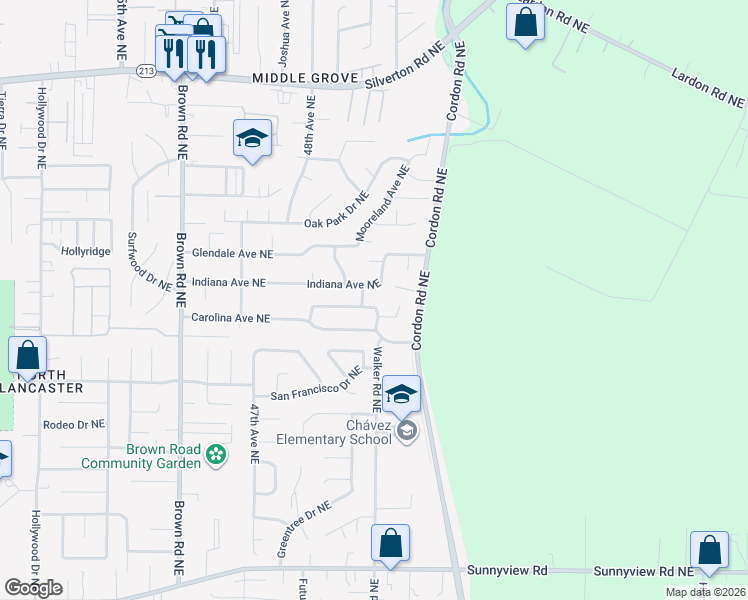 map of restaurants, bars, coffee shops, grocery stores, and more near 4895-4897 Carolina Avenue Northeast in Salem