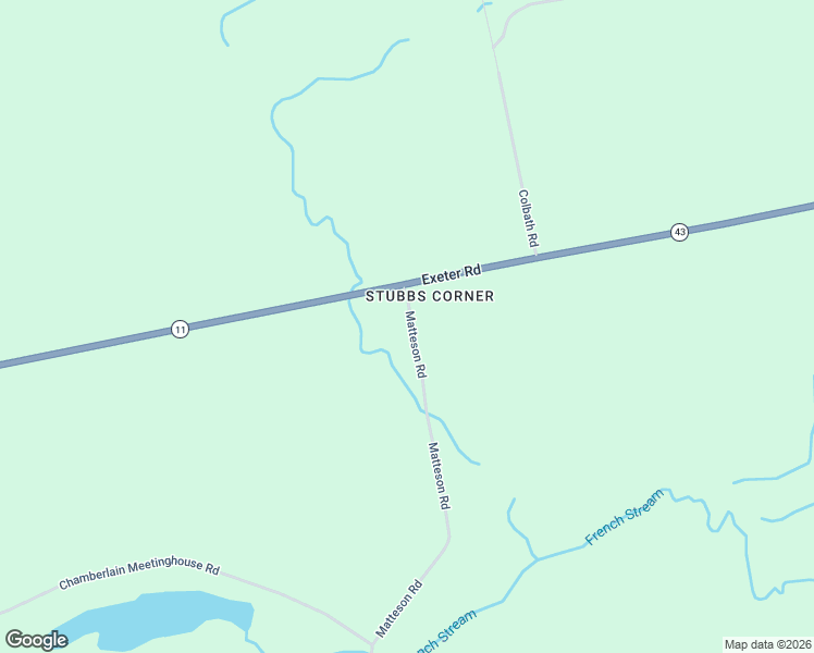 map of restaurants, bars, coffee shops, grocery stores, and more near 150 Matteson Road in Exeter