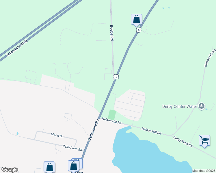 map of restaurants, bars, coffee shops, grocery stores, and more near 2456 U.S. 5 in Derby