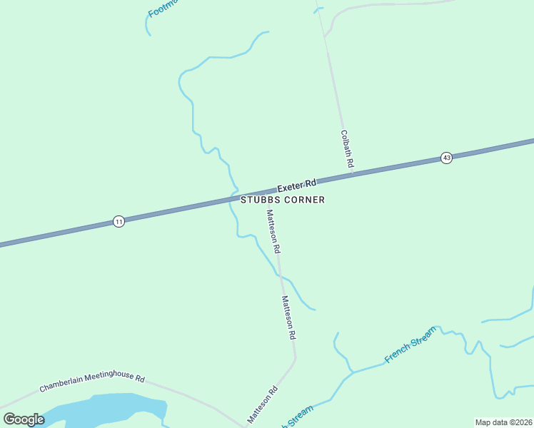 map of restaurants, bars, coffee shops, grocery stores, and more near 150 Matteson Road in Exeter