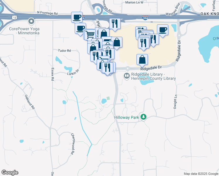 map of restaurants, bars, coffee shops, grocery stores, and more near 2004 Plymouth Road in Hopkins
