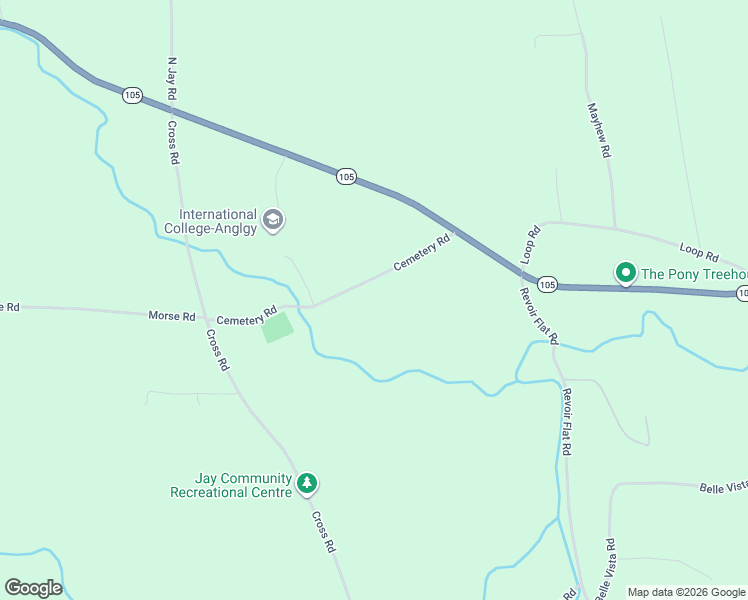 map of restaurants, bars, coffee shops, grocery stores, and more near 360 Cemetery Road in Jay