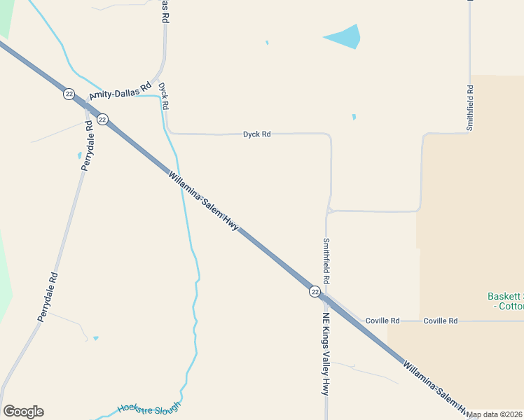 map of restaurants, bars, coffee shops, grocery stores, and more near 12585-13195 Willamina-Salem Highway in Dallas