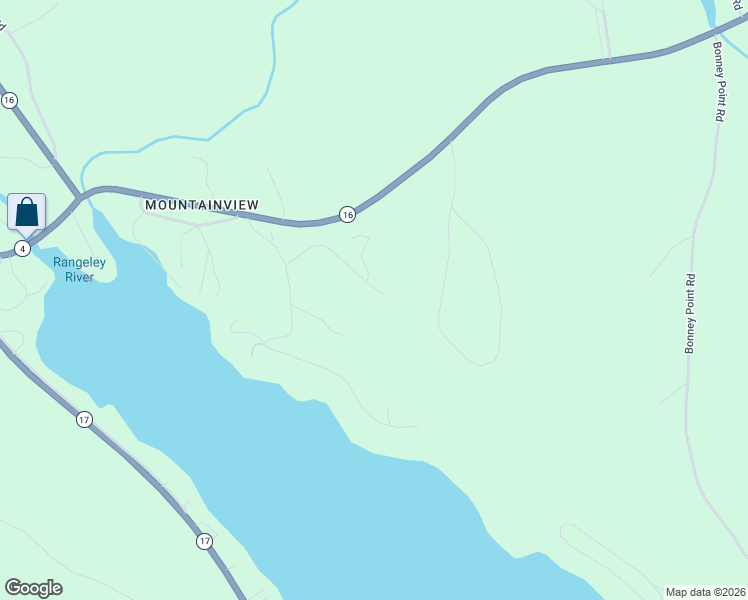 map of restaurants, bars, coffee shops, grocery stores, and more near 30 Field Way in Rangeley