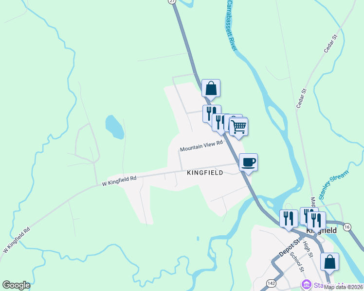 map of restaurants, bars, coffee shops, grocery stores, and more near 25 Savage Road in Kingfield