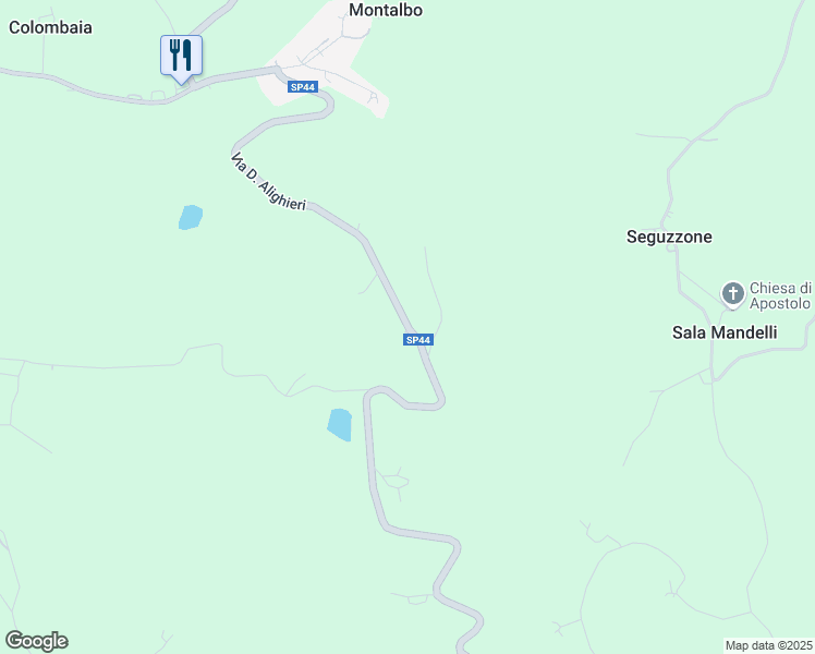 map of restaurants, bars, coffee shops, grocery stores, and more near 116 Via D. Alighieri in Provincia di Piacenza