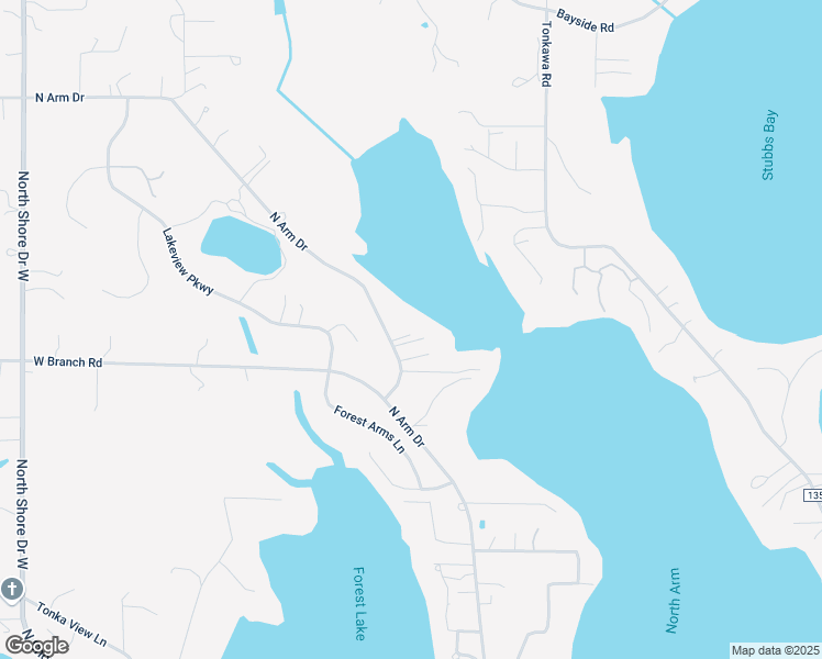 map of restaurants, bars, coffee shops, grocery stores, and more near 750 North Arm Drive in Mound
