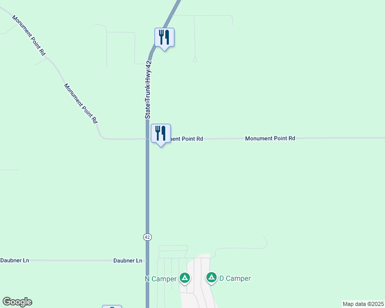 map of restaurants, bars, coffee shops, grocery stores, and more near 5471 Monument Point Road in Egg Harbor