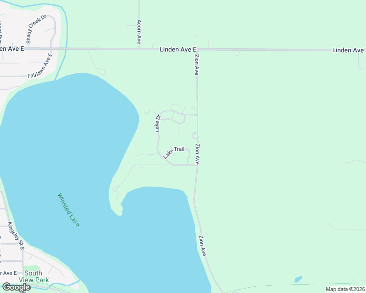 map of restaurants, bars, coffee shops, grocery stores, and more near 445 Lake Trail in Winsted