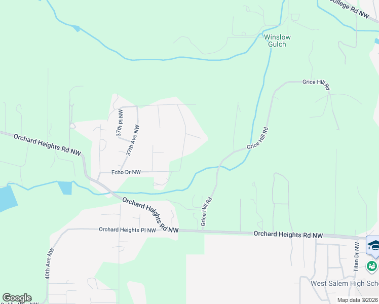 map of restaurants, bars, coffee shops, grocery stores, and more near 2222 Simmons Street Northwest in Salem