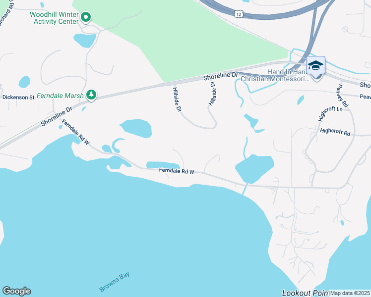 map of restaurants, bars, coffee shops, grocery stores, and more near in Orono