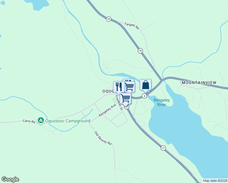 map of restaurants, bars, coffee shops, grocery stores, and more near in Rangeley