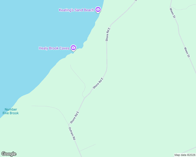 map of restaurants, bars, coffee shops, grocery stores, and more near Shore Road East in Annapolis County