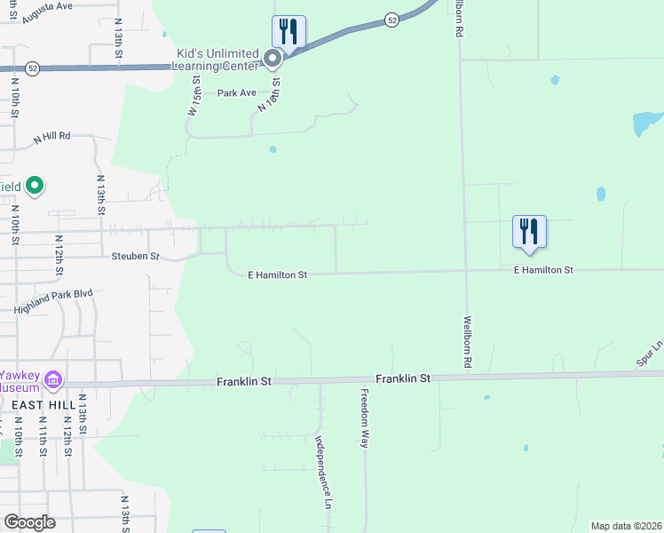 map of restaurants, bars, coffee shops, grocery stores, and more near 231417 Sideline Road in Wausau
