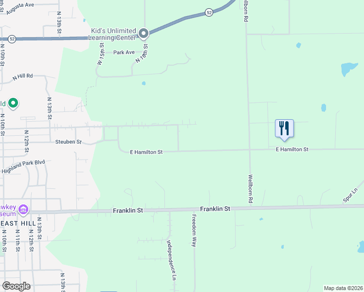 map of restaurants, bars, coffee shops, grocery stores, and more near 231417 Sideline Road in Wausau