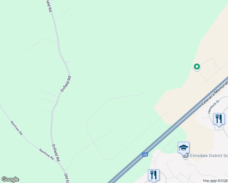 map of restaurants, bars, coffee shops, grocery stores, and more near 131 Whitney Maurice Drive in Enfield