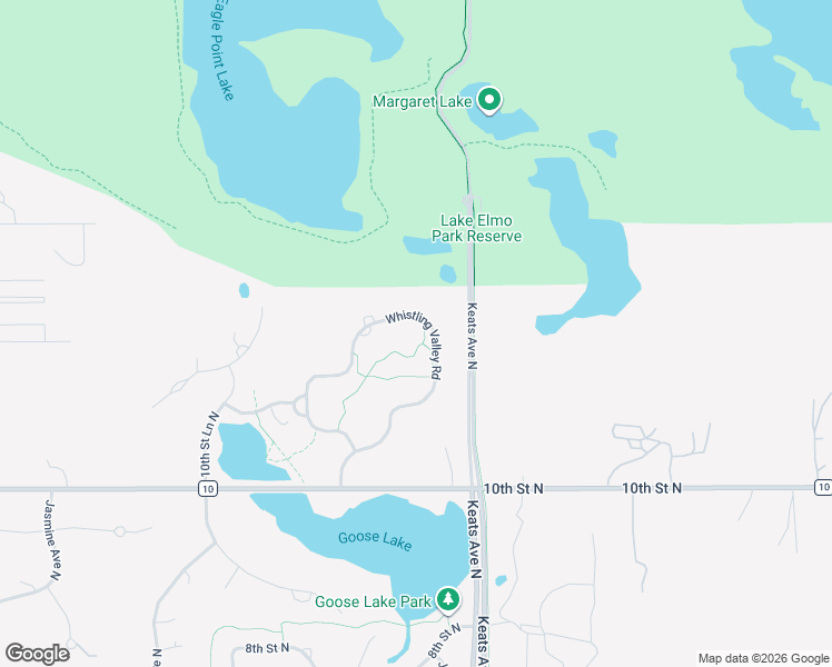 map of restaurants, bars, coffee shops, grocery stores, and more near 9799 Whistling Valley Road in Lake Elmo