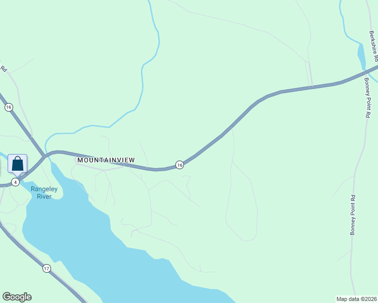 map of restaurants, bars, coffee shops, grocery stores, and more near 3995 Main Street in Rangeley