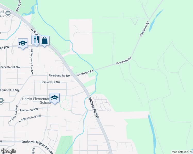 map of restaurants, bars, coffee shops, grocery stores, and more near 800-914 Riverbend Road in Salem