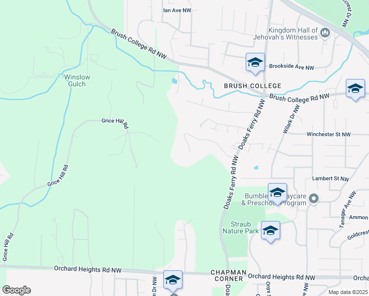 map of restaurants, bars, coffee shops, grocery stores, and more near 2467 Emerald Drive Northwest in Salem