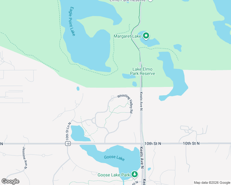 map of restaurants, bars, coffee shops, grocery stores, and more near 9714 Whistling Valley Road in Lake Elmo