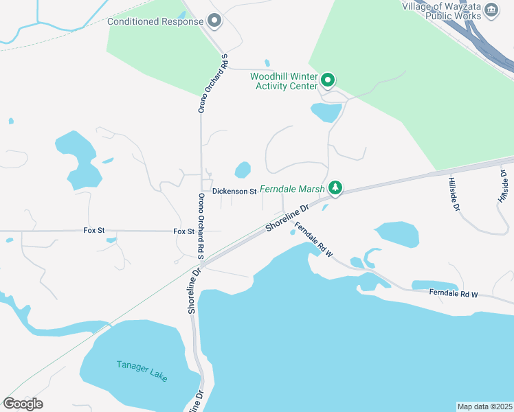map of restaurants, bars, coffee shops, grocery stores, and more near 539 Keene Avenue in Wayzata