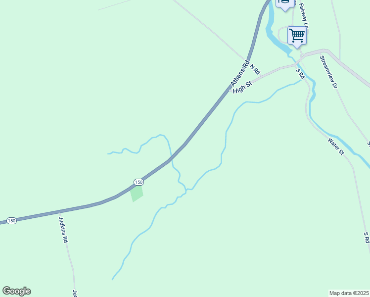 map of restaurants, bars, coffee shops, grocery stores, and more near 95B Athens Road in Harmony